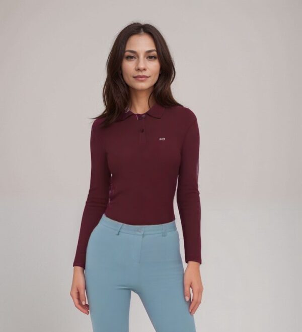 women's longsleeve polo - Image 2